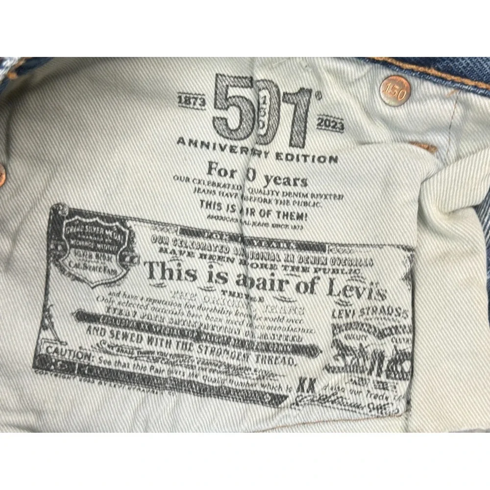 Levi's 501xx Plant Based Button Fly‎ Men's 5 Pocket Denim Jeans Size 29x30